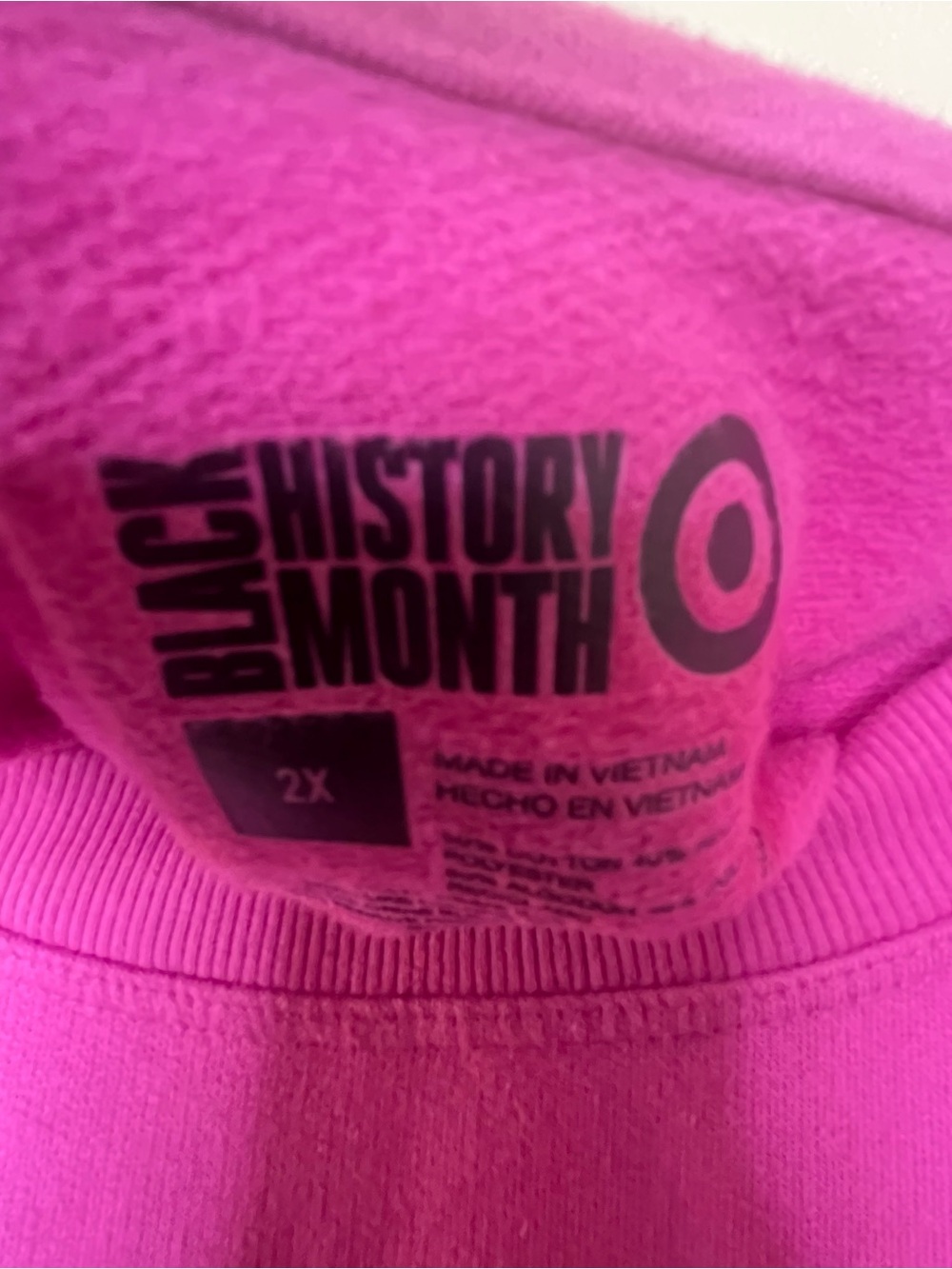 🎉Target Magenta Pink Graphic Black History Month Sweatshirt Sz 2X - Picture 6 of 6
